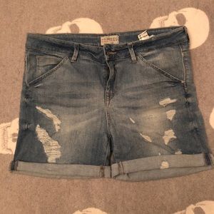 Zara Basic Denim knee shorts